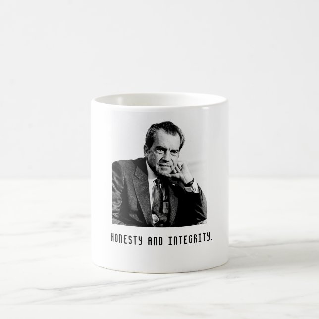 Caneca De Café Richard Nixon Honestidade e Integridade Coffee Mug (Centro)