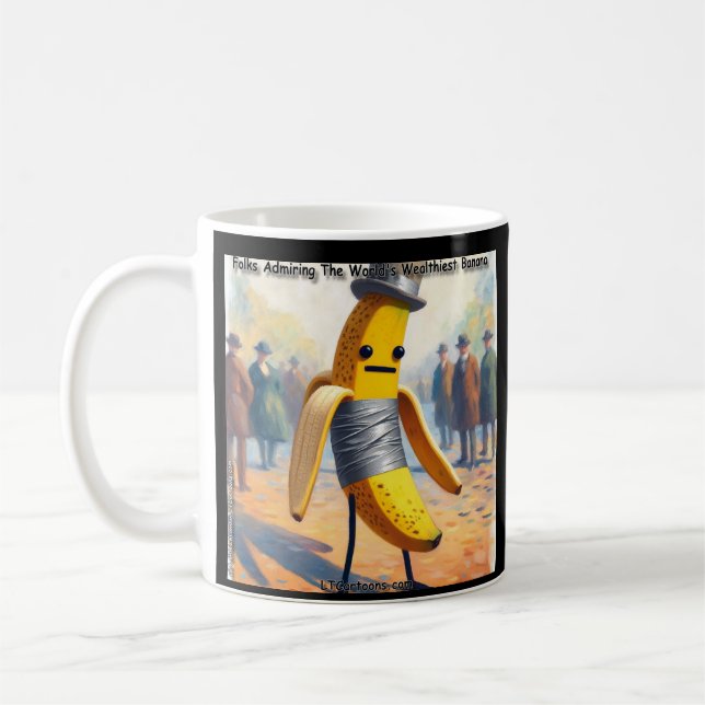 Caneca De Café Rick London Tirinha Hilária de Banana com Fita Ade (Esquerda)