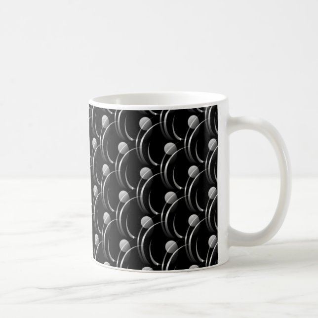 Caneca De Café Rico Roda Mug, Preto e Cinza (Direita)