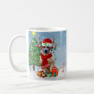 Caneca De Café Ridgeback Dog em Presente de Natal na Neve
