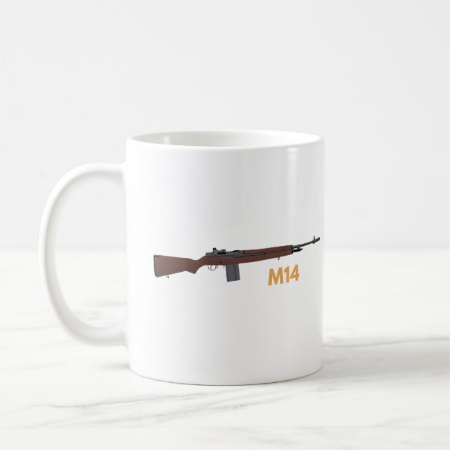 Caneca De Café Rifle M14 (Esquerda)