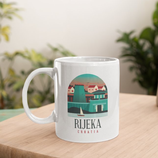 Caneca De Café Rijeka Croácia (rijeka croatia mug)