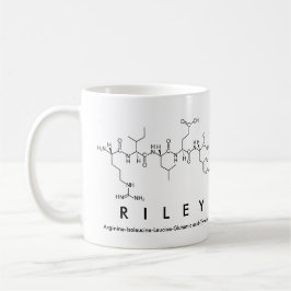 Caneca De Café Riley peptide name mug