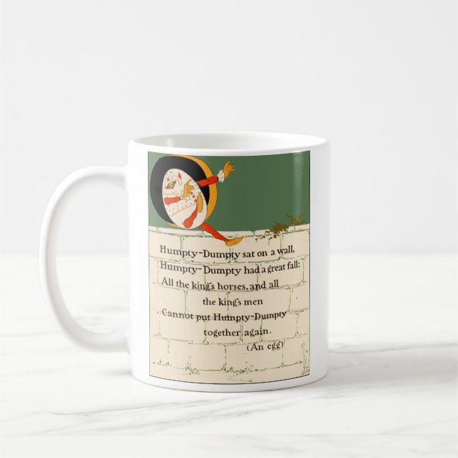 Caneca De Café Rima de Humpty Dumpty (Esquerda)