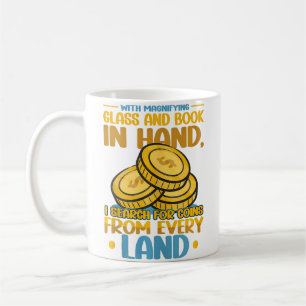 Caneca De Café Rimas de Coleta de Moedas Colecionador de Moedas R