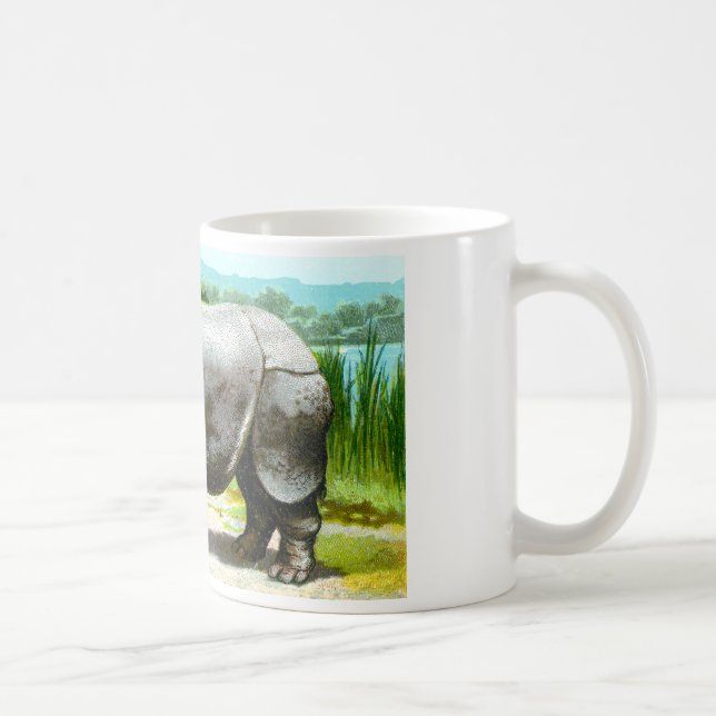 Caneca De Café Rinoceronte indiano (Direita)