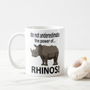 Caneca De Café Rinocerontes Animal Engraçado Rinocerontes