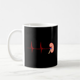 Caneca De Café Rins Órgios Diálise Enfermeira Pulso Ekg Pulso Ne