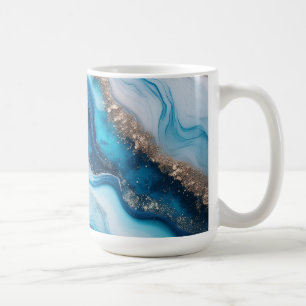 Caneca De Café Rio Azul Marble