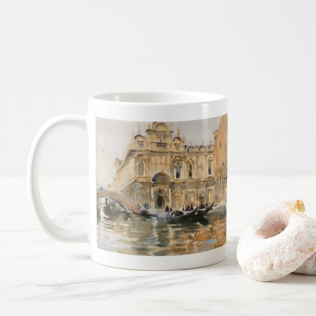 Caneca De Café Rio dei Mendicanti, Veneza por John Singer Sargent (Com Donut)