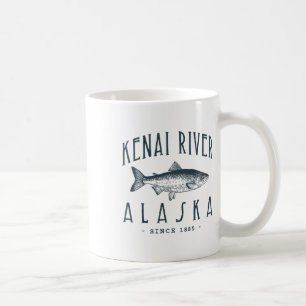 Caneca De Café Rio Kenai Alasca Pescador Divertido de Peixes Pesc