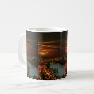 Caneca De Café Rio Murray Austrália Sunset, Café Mug