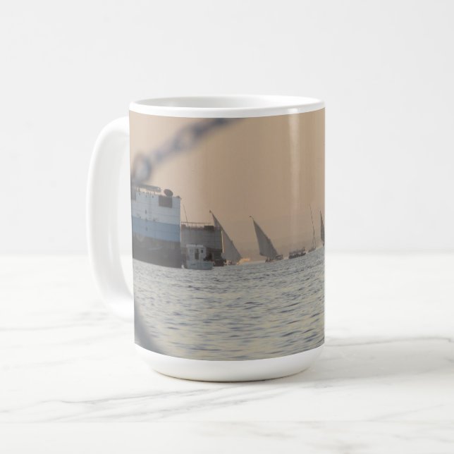 Caneca De Café Rio Nile Sunset - Egito Mug (Frente Esquerda)