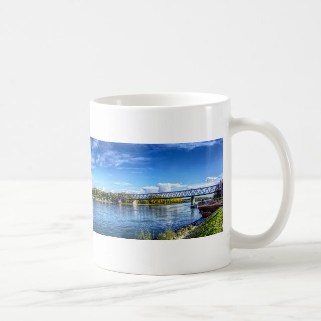 Caneca De Café Rio Reno e Ponte Panorama (Direita)