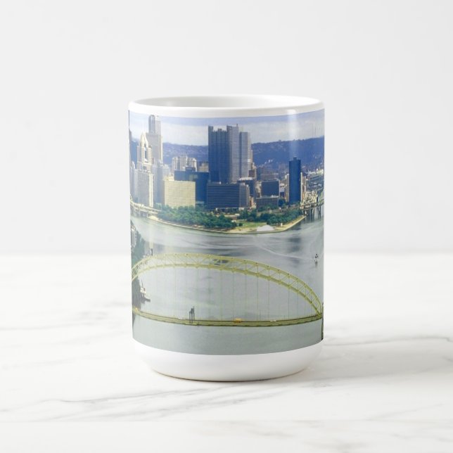 Caneca De Café Rios de Pittsburgh Pensilvânia (Centro)