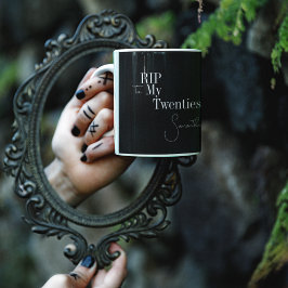 Caneca De Café RIP 20s aniversário de 30 anos preto e branco