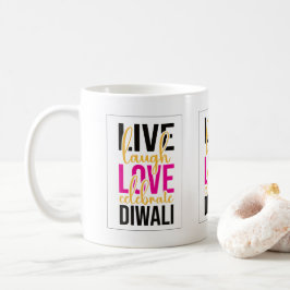 Caneca De Café Rir ao vivo comemorar Diwali
