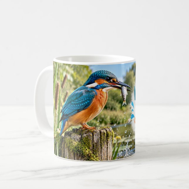 Caneca De Café Risco-saca do Martim-pescador (Frente Esquerda)