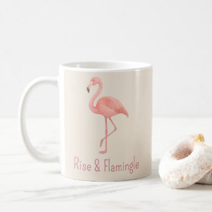 Caneca De Café Rise & Flamingle Flamingo - Suave Beige Tropical