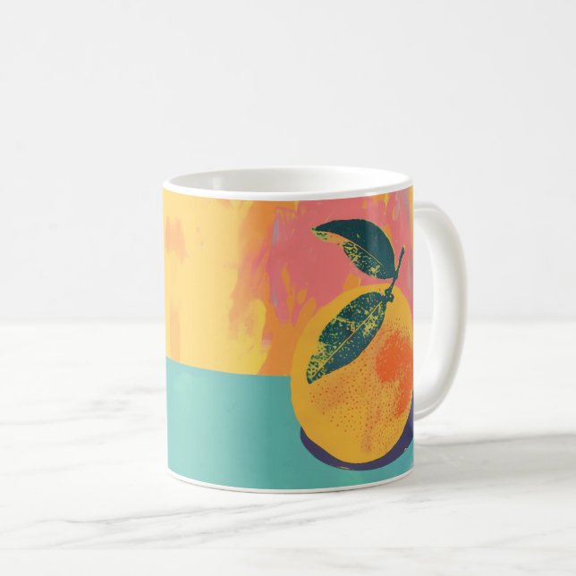 Caneca De Café Risógrafo Laranja (Frente Esquerda)