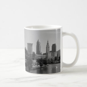 Caneca De Café Riverview Cleveland B&W Mug