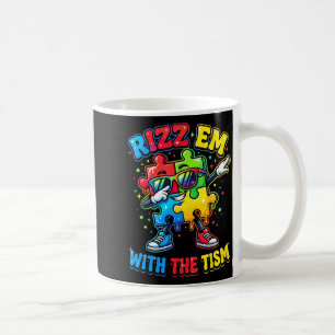 Caneca De Café Rizz Em com o Tism Mês de Conscientização do Autis