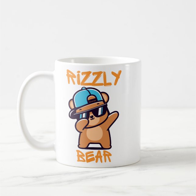 Caneca De Café Rizzy Bear Legal Urso com óculos de sol (Esquerda)