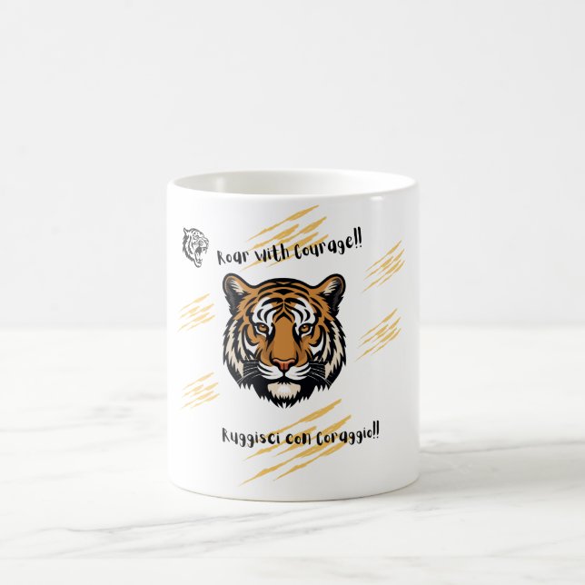Caneca De Café Roar com Courage Tiger (Centro)