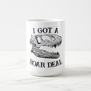 Caneca De Café Roar Deal T-rex Dinosaur Mug