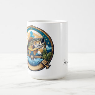 Caneca De Café Roba de Truta Saltando para o Jantar