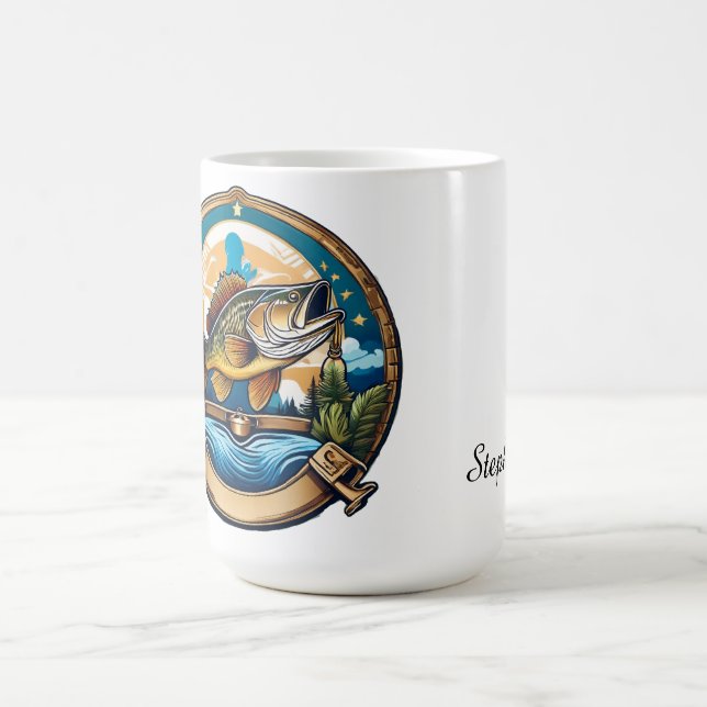 Caneca De Café Roba de Truta Saltando para o Jantar (Centro)
