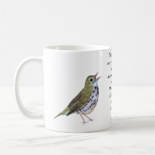 Caneca De Café Robert Frost Ovenbird White Coffee Mug