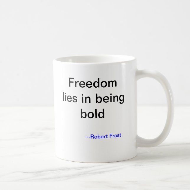 Caneca De Café Robert Frost Risco Tomando Mug (Direita)
