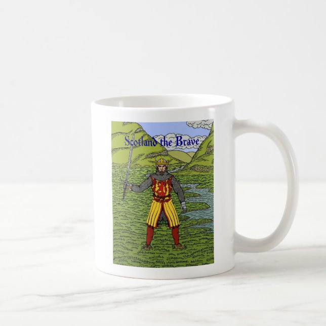 Caneca De Café Robert the Bruce Scotland the Brave (Direita)