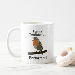 Caneca De Café Robin Bird Eu sou um Artista Confiante Divertido