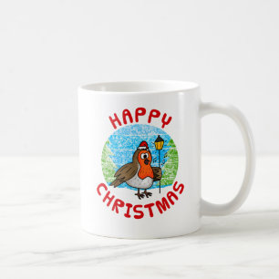 Caneca De Café Robin Christmas Wildlife Carol Singer Musical