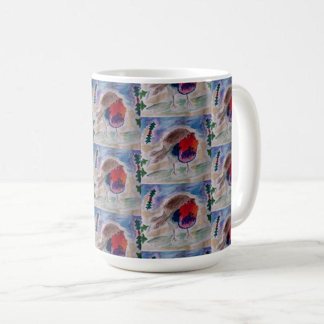 Caneca De Café Robin Natal (Frente Esquerda)