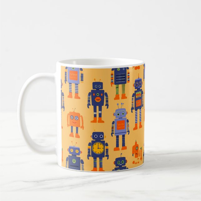 Caneca De Café robô único e divertido. (Esquerda)