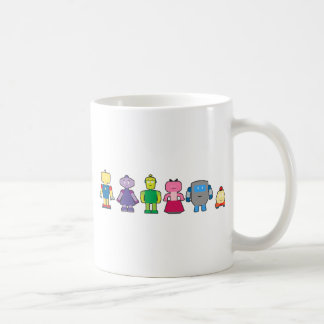 Caneca De Café Robôs de Desenho Animado Fofos