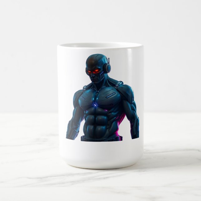 Caneca De Café Robot Bodybuilder (Centro)