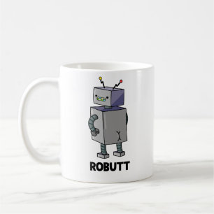 Caneca De Café Robutt Funny Robot Pun