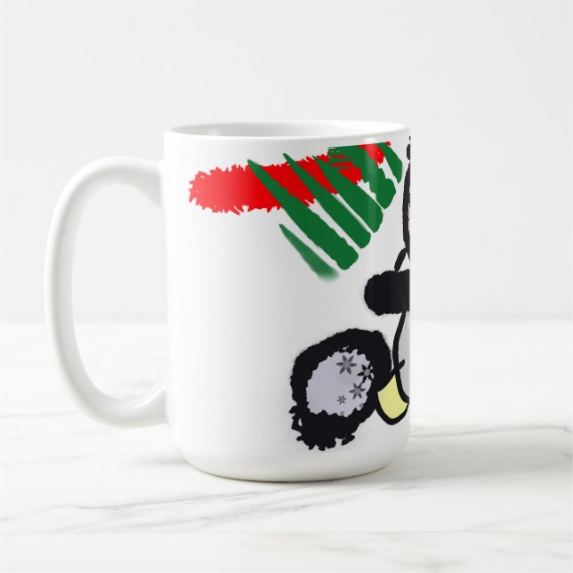 Caneca De Café Roca de pinguim Natal  (Esquerda)