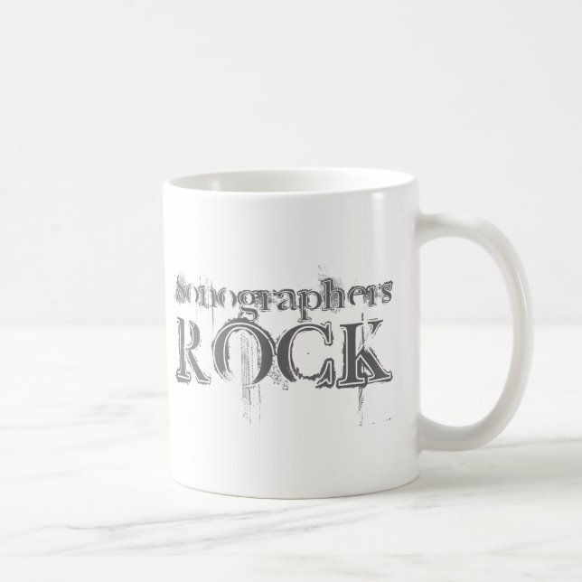 Caneca De Café Rocha de Sonographers (Direita)