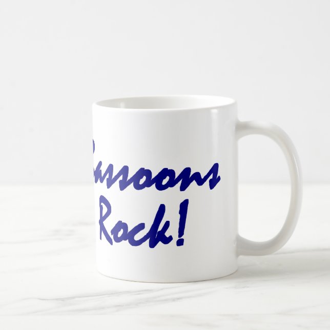 Caneca De Café Rocha dos fagotes - rotulação azul (Direita)
