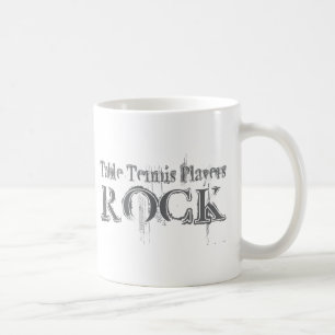 Caneca De Café Rocha dos jogadores de ténis de mesa