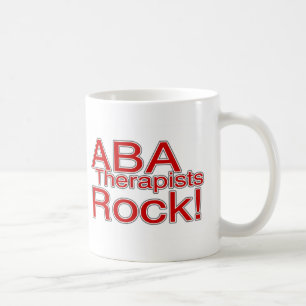 Caneca De Café Rocha dos terapeutas do ABA (vermelha)