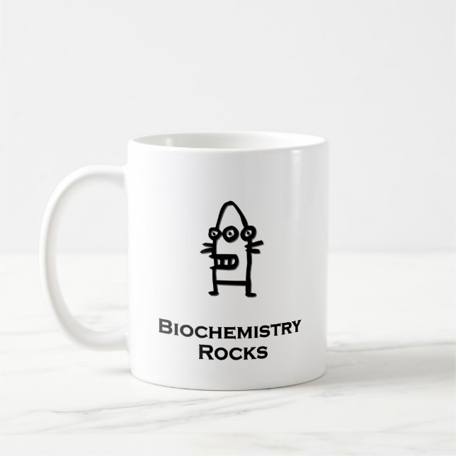 Caneca De Café Rochas de Bioquímica com Três Olhos Bot (Esquerda)