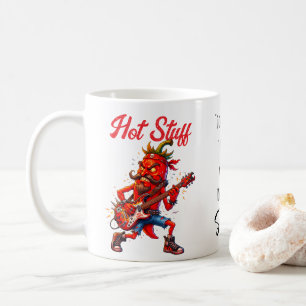 Caneca De Café Rochoso Quente de Pimenta Vermelha Com Citação