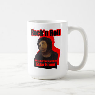 Caneca De Café Rock and roll do homo de Ecce