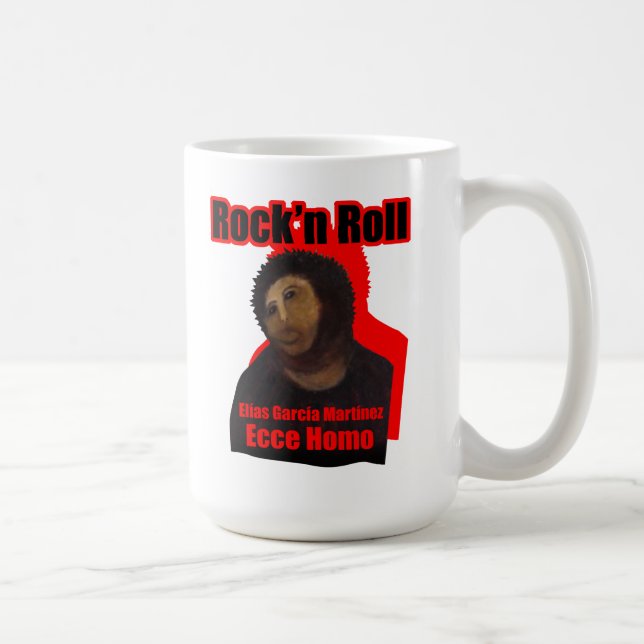 Caneca De Café Rock and roll do homo de Ecce (Direita)